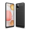 Pferd TakeMe CARBON efekto TPU itin plonas galinio dangtelio dėklas, skirtas Samsung Galaxy A12 (A125F) juodas