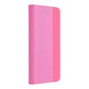 TakeMe Fabric serijos išmanusis magnetinis fiksavimo atverčiamas dėklas, skirtas Samsung Galaxy A02S (A025F) A03S (A037F) Rožinė