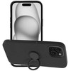 Pferd TakeMe Finger Ring Minkštas silikoninis nugaros dėklas automobilio laikiklio magnetas Apple iPhone 15 Pro Max Juodas