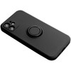 Pferd TakeMe Finger Ring Minkštas silikoninis nugaros dėklas automobilio laikiklio magnetas Apple iPhone 15 Pro Max Juodas
