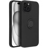 Pferd TakeMe Finger Ring Minkštas silikoninis nugaros dėklas automobilio laikiklio magnetas Apple iPhone 15 Pro Max Juodas