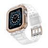 Pferd TakeMe guminė juostelė su šarvuotu dėklu, skirta Apple Watch 7 / SE (41/40 / 38mm) Skaidri / auksinė