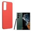 Pferd TakeMe Soft jausmas itin plonas matinis galinio dangtelio dėklas, skirtas Samsung Galaxy S22 Ultra 5G Raudona