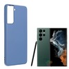 Pferd TakeMe Soft jausmas itin plonas matinis galinio dangtelio dėklas, skirtas Samsung Galaxy S22 Ultra 5G Dark Mėlyna