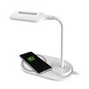 Platinet PDL1930W Compact size Tilt adjustment Led Table Lamp with Qi Wireless 10W Charger Baltas