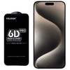 Red Pro Raudona Pro Raudonas PRO 6D Viso veido klijai 9H Grūdintas stiklas skirtas Apple iPhone 15 Plus su juodu rėmeliu