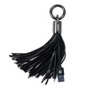 Remax RC-053m dizaino raktų pakabuko žiedas su mikro ir USB duomenų ir įkroviklio laidu juodas