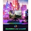 Riff RGB-01 guminis audinys žaidimų pelės kilimėlis su USB RGB spalvotu LED rėmeliu (80x30cm) juodas