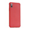 Roar Anti-Shock Armor Carbon Silicone galinio dangtelio dėklas, skirtas Apple iPhone 11 Pro Max Raudona