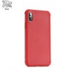 Roar Anti-Shock Armor Carbon Silicone galinio dangtelio dėklas, skirtas Apple iPhone 11 Pro Max Raudona