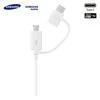 „Samsung“ kombinuotasis laidas (USB-C ir mikro-USB), baltas