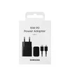 Įkroviklis Samsung EP-T1510XBEGEU 15W + kabelis Type-C 1m juodas