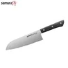 Samura HARAKIRI universalus virtuvinis peilis SANTOKU 7.0"/175mm 59 HRC su juoda rankena