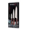 Samura Kaiju su apmušalais 3 virtuvinių peilių rinkinys: skutimo peilis 78 mm, universalus 150 mm, šefo 210 mm