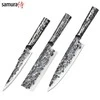 Samura Meteora 3 virtuvinių peilių rinkinys Universal 175mm nakiri 171mm chef's 209mm AUS-10 HRC 59