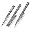 Samura Meteora 3 virtuvinių peilių rinkinys Universal 175mm nakiri 171mm chef's 209mm AUS-10 HRC 59