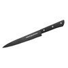 Samura SHADOW universalus virtuvės pjaustymo peilis su juoda nepridegančia danga 7,7"/196 mm iš AUS 8 japoniško plieno 59 HRC