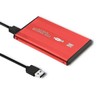 QOLTEC išorinio kietojo disko dėklas HDD/SSD 2.5" SATA3 USB 3.0 Raudona