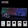 Klaviatūra T-Wolf TF200 PC žaidimų klaviatūros (EN) mechaniniai mygtukai + žaidimų pelės rinkinys su LED juodu