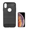 TakeMe CARBON efekto TPU itin plonas galinio dangtelio dėklas, skirtas Apple iPhone Xs Max Juodas