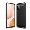 TakeMe CARBON efekto TPU itin plonas galinio dangtelio dėklas, skirtas Samsung Galaxy A72 (A726) 5G Juodas