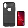 Pferd TakeMe CARBON efekto TPU itin plonas galinis dėklas, skirtas Apple iPhone XR Juodas