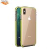 TakeMe skaidrus TPU dėklas su spalvotu rėmeliu skirtas Apple iPhone Xs Max, geltonas