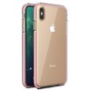 TakeMe skaidrus TPU dėklas su spalvotu rėmeliu skirtas Apple iPhone Xs Max, šviesiai rožinis