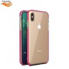TakeMe skaidrus TPU dėklas su spalvotu rėmeliu skirtas Apple iPhone Xs Max, rožinis