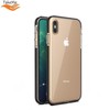 TakeMe skaidrus TPU dėklas su spalvotu rėmeliu skirtas Apple iPhone Xs Max, juodas