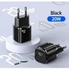 USAMS TRAVEL CHARGER 1XUSB-C T36 MINI 20W Juodas
