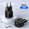 USAMS Laidinis įkroviklis 1xUSB-C T36 mini 20W + USB-C to Lightning cable juodos spalvos PD3.0 Fast Charging XFKXLO