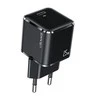 USAMS Tinklo įkroviklis 1xUSB-C T42 mini 25W (only head) Super SI 5V-3A PD3.0 Fast Charging juodos spalvos CC140TC01 (US-CC140)