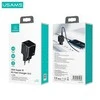 USAMS Tinklo įkroviklis 1xUSB-C T42 mini 25W (only head) Super SI 5V-3A PD3.0 Fast Charging juodos spalvos CC140TC01 (US-CC140)