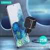 USAMS Tinklo įkroviklis 1xUSB-C T42 mini 25W (only head) Super SI 5V-3A PD3.0 Fast Charging juodos spalvos CC140TC01 (US-CC140)
