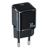 USAMS Tinklo įkroviklis 1xUSB-C T45 mini 30W (only head) PD3.0 Fast Charging juodos spalvos CC148TC01 (US-CC148)