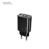 USAMS Tinklo įkroviklis 1xUSB-C+1xUSB T35 20W (only head) PD3.0 +QC3.0 Fast Charging juodos spalvos CC121TC02 (US-CC121)