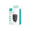 USAMS Tinklo įkroviklis 1xUSB-C+1xUSB T35 20W (only head) PD3.0 +QC3.0 Fast Charging juodos spalvos CC121TC02 (US-CC121)