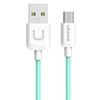 Usams US-SJ098 U-Turn Patvarus TPE universalus mikro USB prie USB duomenų ir greitas 2A įkroviklio laidas, 1 m žalias