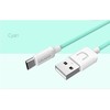 Usams US-SJ098 U-Turn Patvarus TPE universalus mikro USB prie USB duomenų ir greitas 2A įkroviklio laidas, 1 m žalias