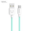 Usams US-SJ098 U-Turn Patvarus TPE universalus mikro USB prie USB duomenų ir greitas 2A įkroviklio laidas, 1 m žalias