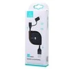 USAMS Kabelis zwijany U1 2w1 1m juoda/juodas (lightning/microUSB) SJ192USB01 (US-SJ192)