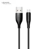 USAMS kabelis U18 microUSB 2A Fast Charge1m juodos spalvos SJ268USB01 (US-SJ268)