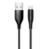 USAMS kabelis U18 microUSB 2A Fast Charge1m juodos spalvos SJ268USB01 (US-SJ268)
