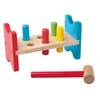Woody 90002 Eco Wooden Mokomasis spalvotas žaislas Plaktukas su stovu ir formomis (8vnt) vaikams nuo 2 metų (21,5x12cm)