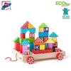 Woodyland Cart su kaladėlėmis/Antspaudais ABC