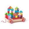 Woodyland Cart su kaladėlėmis/Antspaudais ABC