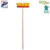 Woody 91887 Medinis / plastikinis sodo įrankis - šluota (100 cm) vaikams nuo 3 metų geltona/raudona
