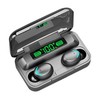 „WoW 5C Super-Fit TWS Bluetooth 5.1“ ausinės su HD mikrofonu, LED įkrovimu, USB įkrovikliu, juodos