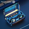 „WoW 5C Super-Fit TWS Bluetooth 5.1“ ausinės su HD mikrofonu, LED įkrovimu, USB įkrovikliu, juodos